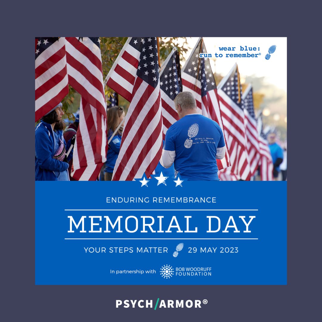 Join @wearblue: run to remember this Memorial Day to ensure the enduring remembrance of the more than 65,000 fallen service members who have given their lives. Register NOW: wearblueruntoremember.org/memorial-day-r… #wearblueruntoremember #MemorialDay #EnduringRemembrance #livingmemorial