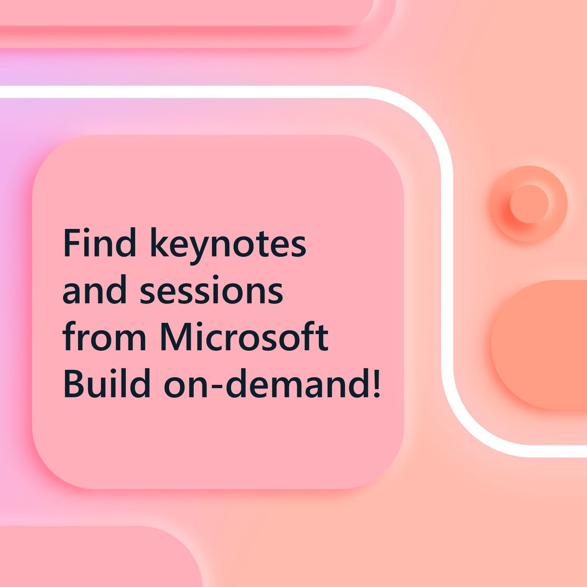 Can't talk. Too busy re-watching our favorite keynotes and session from #MSBuild this week. 🤩

Find on-demand content from the event here 👉 msft.it/6016gjk1G