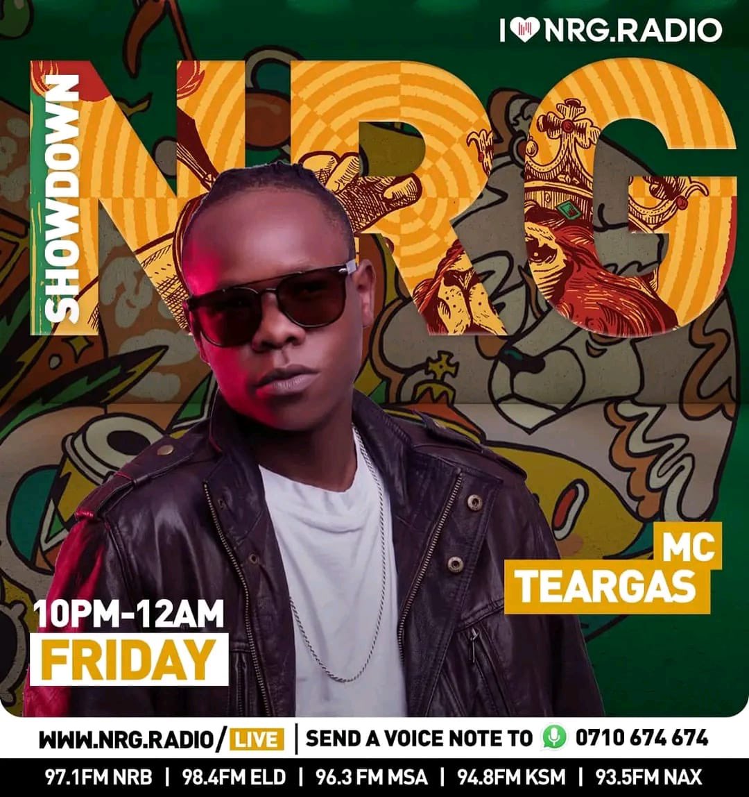 Tune in now #TeargasOnNRG @nrgradiokenya @babadedereggae 💥🔥✅