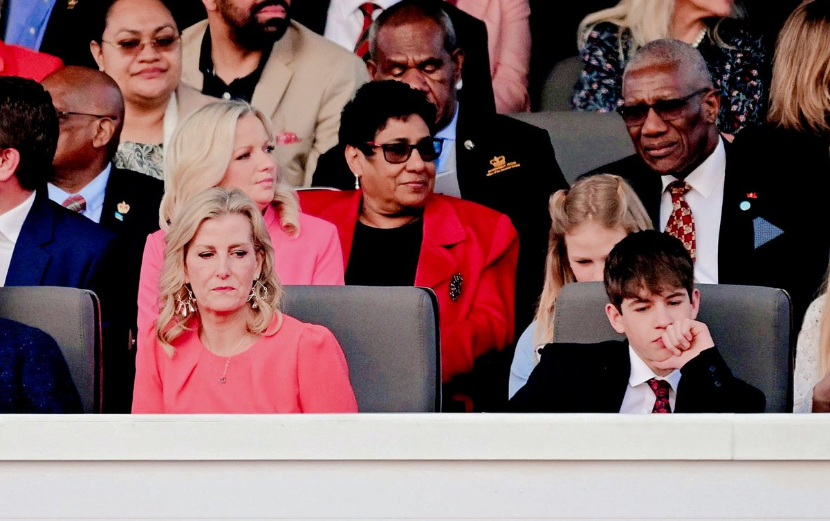 The #DukeandDuchessofEdinburgh #LadyLouise Mountbatten-Windsor and #JamesMountbattenWindsor #EarlofWessex attend the Coronation Concert on the occasion of King Charles III and Queen Camilla's Coronation, in Windsor, England 👑 -May 7th 2023.