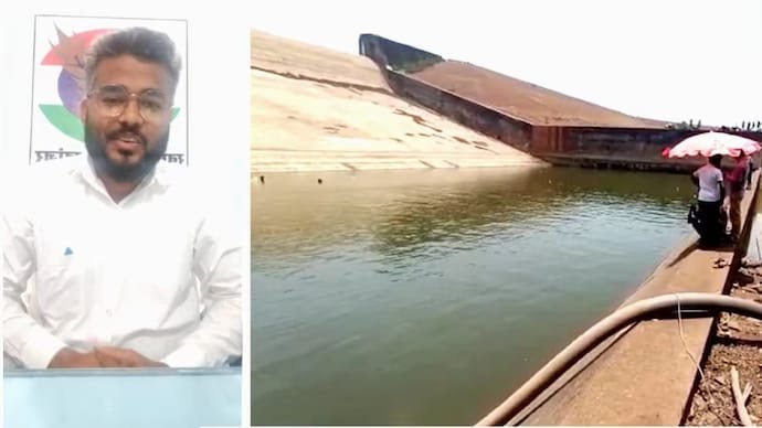 AskAnshul's tweet photo. Food inspector Rajesh Vishwas has been suspended for pumping out lakhs of litres of water from a dam to recover his mobile phone. https://t.co/10lpTfyZ2Q