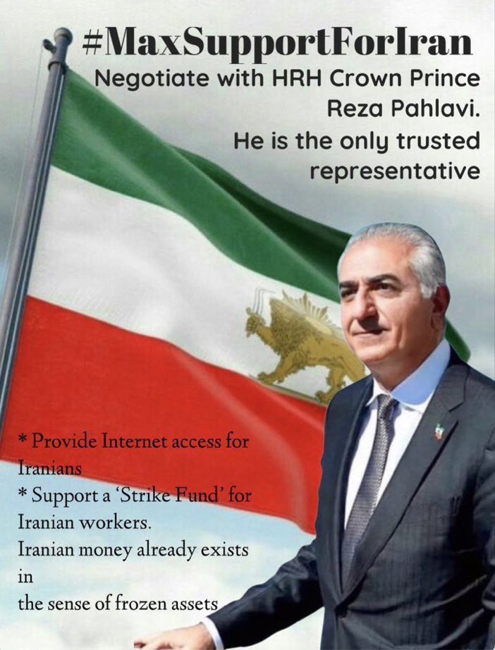Tina_tina_7777's tweet photo. Die Worte des Kronprinzen @PahlaviReza: 
„Bei meinen Treffen mit europäischen Gesetzgebern u. Politikern habe ich betont, dass der Austausch ihrer Geiseln mit den Terroristen des Regimes nicht nur die Geiselnahme u. den Terrorismus in der Islamischen Republik nicht beenden, sondern dieses Regime auch dazu ermutigen wird, Geiseln zu nehmen und noch mehr terroristische Handlungen auszuüben. Bei diesen Treffen habe ich ihnen oft gesagt, dass die Lösung in einem koordinierten Vorgehen aus der Position der Macht liegt:

Rufen Sie Ihre Botschafter aus dem Iran zurück u. weisen Sie gleichzeitig die Botschafter des Regimes aus.

Setzen Sie die Islamische Revolutionsgarde sofort auf die Liste der Terrororganisationen.

Helfen Sie dem iranischen Volk, die Freiheit u. Demokratie zu erlangen, die es verdient und für die es bezahlt hat.“
#MaximumSupport
#KingRezaPahlavi
#جاویدشاه