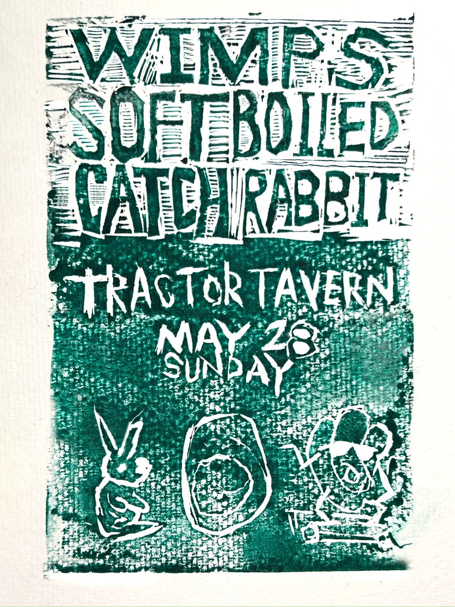 HOTTEST OF GIGS!!! THIS SUNDAY!!!@tractortavern  w @TheseWimps <a href="/catchrabbitband/">Catch Rabbit</a> EGG EGG EGG