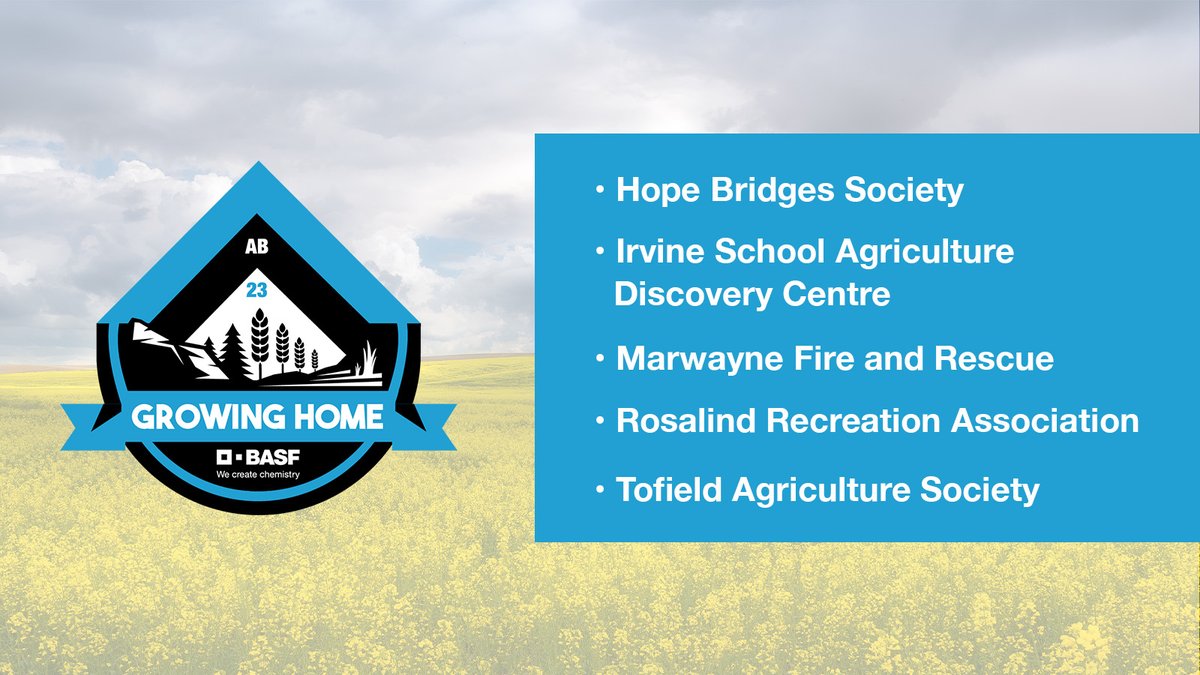 BASFAgSolutions's tweet photo. 6️⃣ days left to vote for the #BASFGrowingHome winners! Shoutout to the Alberta finalists! ✨ Find out more about each organization and vote at https://t.co/nmYbLXm1PD. #WestCdnAg https://t.co/0dm0jqcjj3