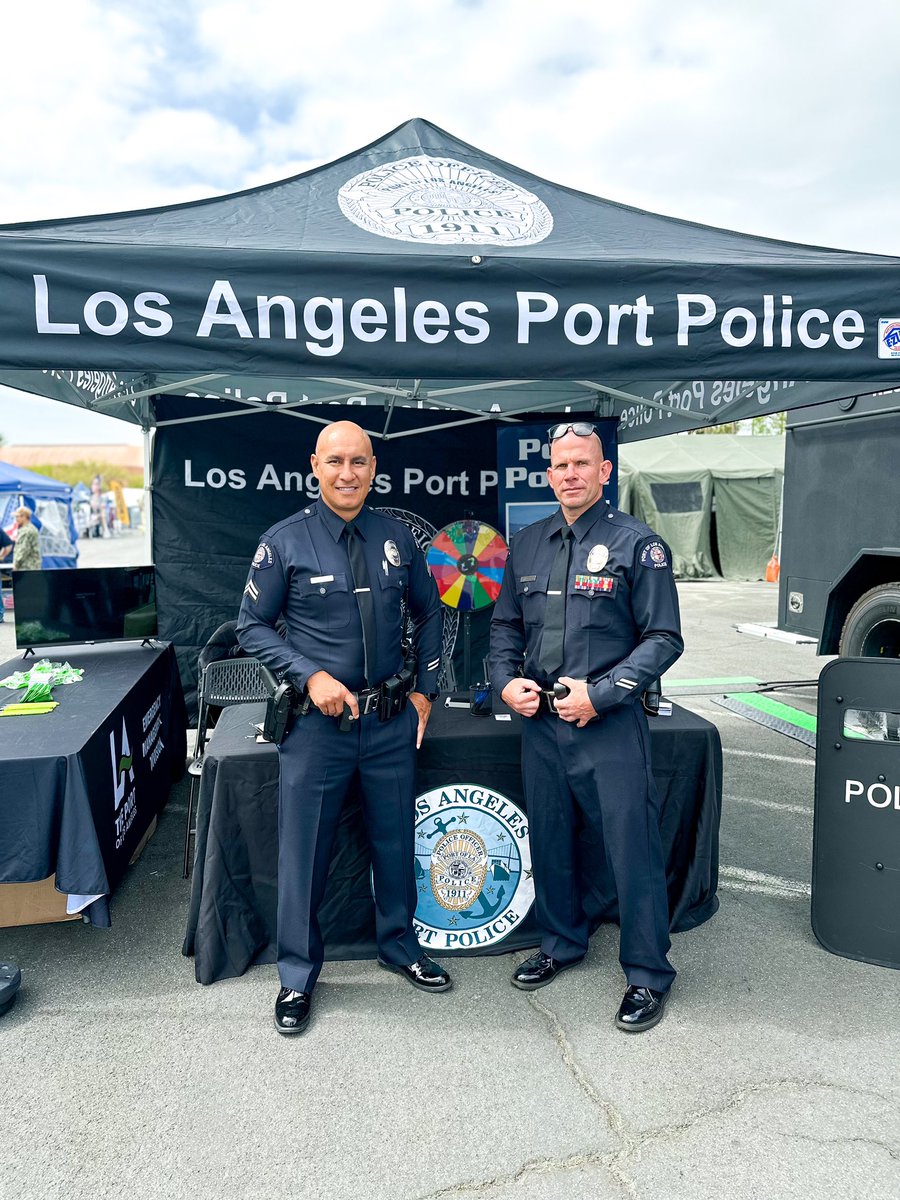 LAPortPolice's tweet photo. Interested in becoming a Port Police officer? Stop by our recruitment booth this weekend while at the @LAFleetWeek Expo! #recruitment #laportpolice #FleetWeekLA #hiringalert @PortofLA https://t.co/0d84mDRU7V