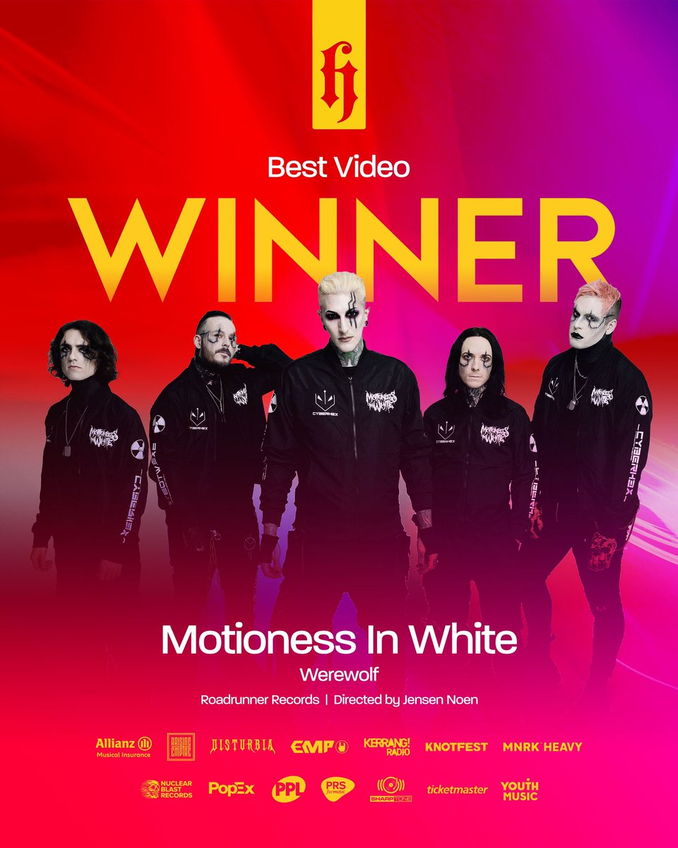 Heavy Music Awards 2023 Winner: Best Video Motionless In White - Werewolf Roadrunner Records Directed by Jensen Noen — #HMA23 #heavymusicawards #rock #motionlessinwhite