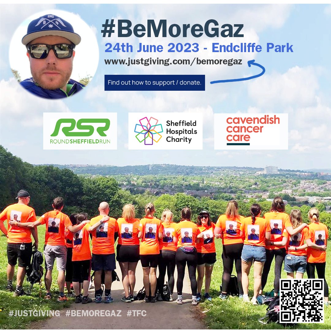 simon_keeley's tweet photo. Please support my wife and team #BeMoreGaz in raising awareness and a few quid for two amazing charities as we take on the challenge of the 'Round Sheffield Run' https://t.co/MyGHnGMfCp 

#justgiving #BeMoreGaz #RoundSheffieldRun #Crosspool #SheffieldisSuper #Legend https://t.co/7y5Lh80uJX