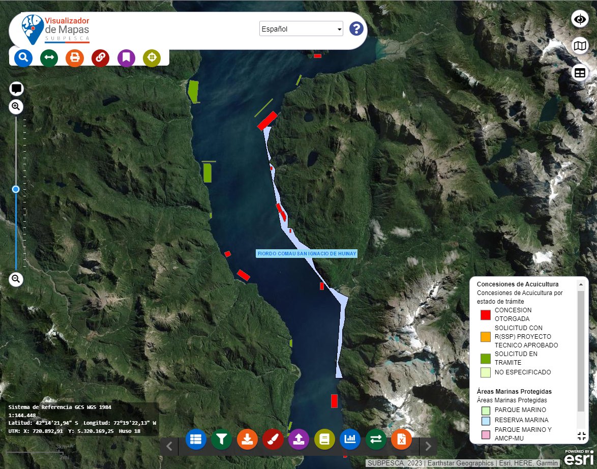 3/ Al acercarnos a la #RegiónDeLosLagos, de gran desarrollo salmonero, vemos que actualmente existen 3 #ÁreasMarinasProtegidas en el área de Chiloé y Chiloé Continental:
- Pullinque (Ancud)
- Choro Zapato en Putemun (Castro)
- Fiordo Comau (Hornopirén al sur)