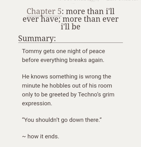 jallieae's tweet photo. paint me with bruises (and love the bruises)  
— for @meIIohisunsets
♡ SBI foster fic
♡ hurt/comfort
♡ complete, 46k
>>> THE FINALE (5/5)

a bully goes after foster kid!Tommy to get back at his foster brothers. 

{link below + rts appreciated!) https://t.co/UDXW3uSKDX