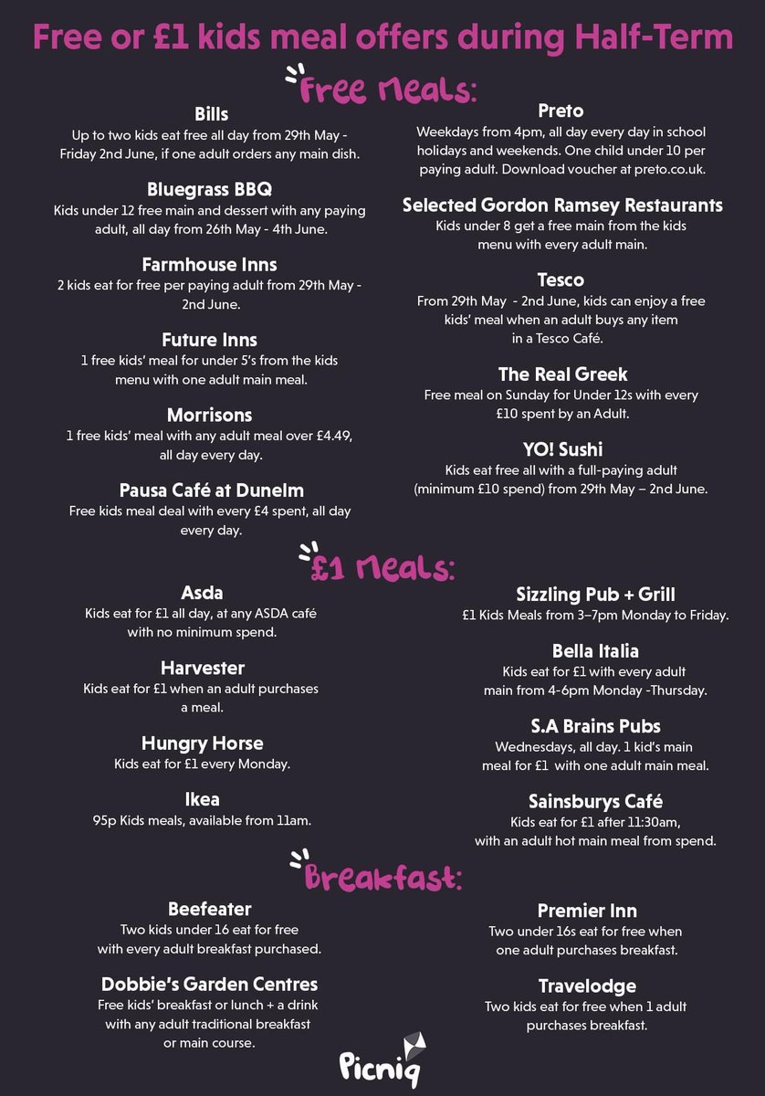 please retweet maybe useful for families and carers and schools 
#HalfTerm #CostOfLivingCrisis