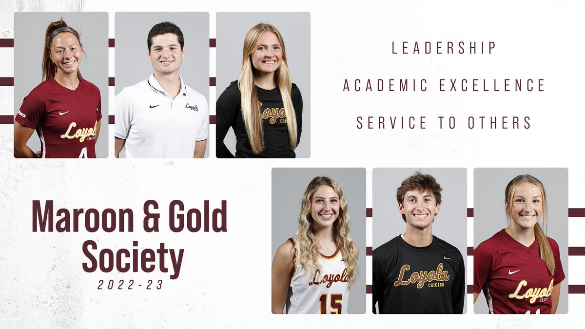 LoyolaRamblers's tweet image. Congratulations to the six Ramblers named to Loyola’s Maroon &amp;amp; Gold Society! 

🔗rb.gy/lrp1a