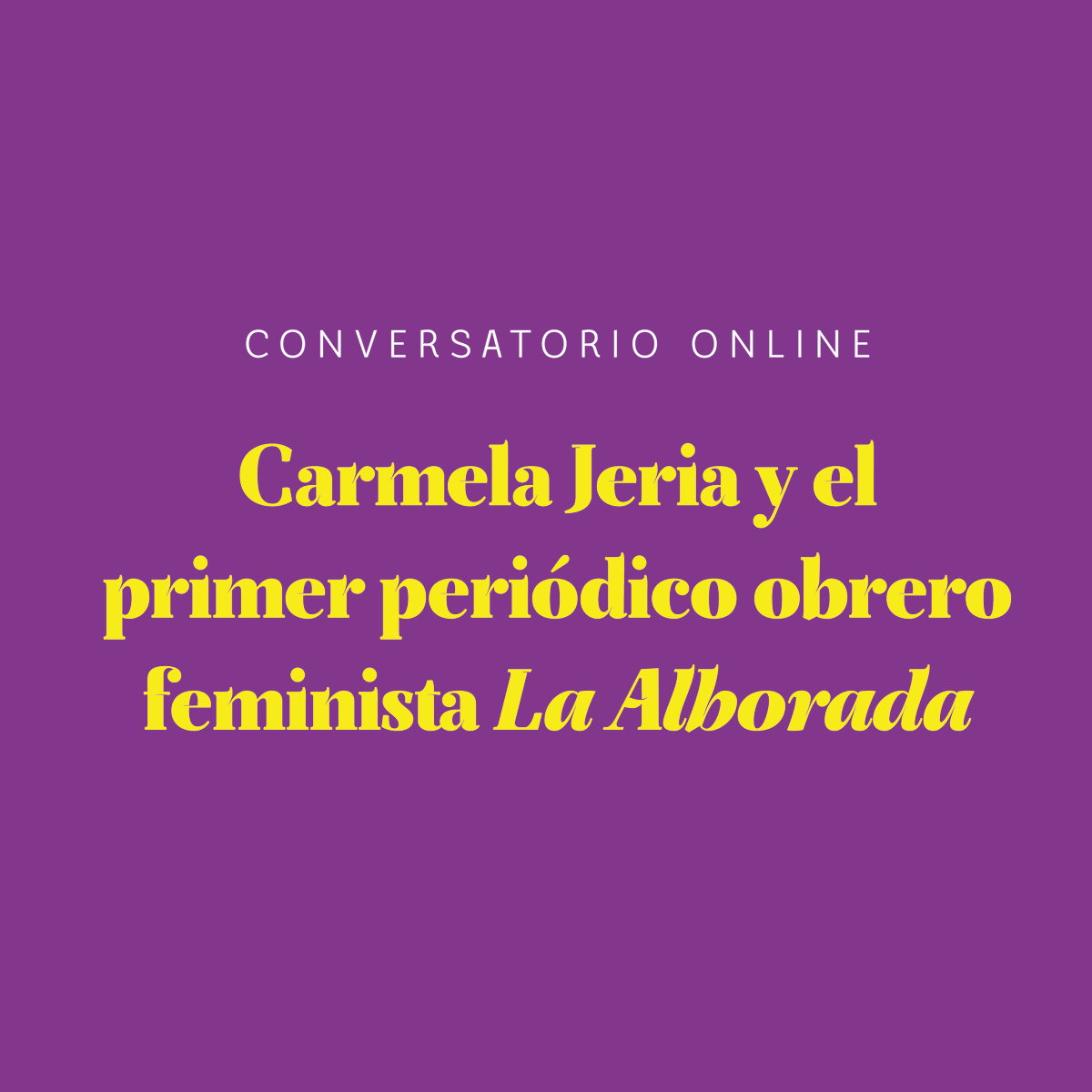 #DiadelosPatrimonios
Ya se encuentra en nuestro canal de YouTube el conversatorio "Carmela Jeria y el primer periódico obrero feminista La Alborada”.  
#BibliotecaNacional #Cultura #Patrimonio