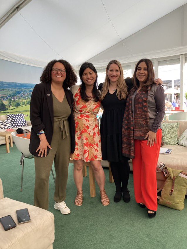 Really enjoyed taking to the stage at the <a href="/hayfestival/">Hay Festival</a> with these brilliant women: Laura Bates, <a href="/winniemli/">Winnie M Li</a> &amp; Sadaf Saaz. We explored feminism, the backlash against progress, and how politics, the media, and the arts can all be part of the solution.
#HayFestival2023
