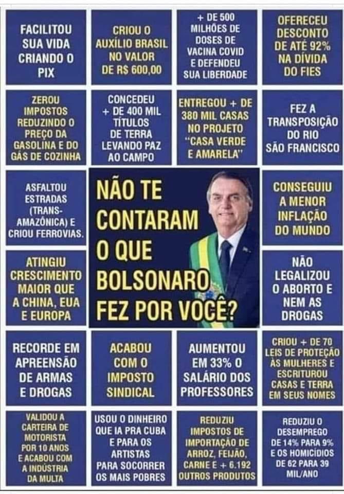 DEIXA COMIGO, EU CONTO!!
#BolsonaroOrgulhoDoBrasil