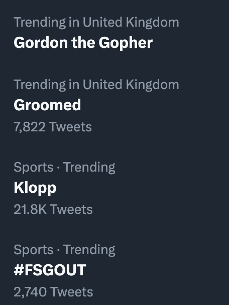 It wasn't FSG's fault if Gordon the Gopher groomed Klopp