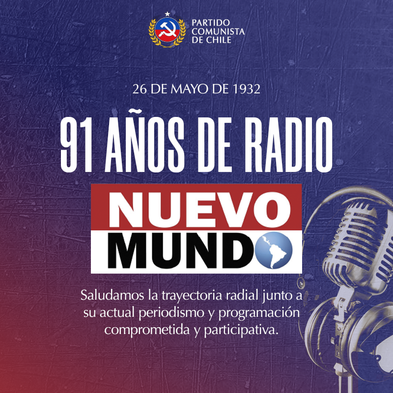 📻91 años de Radio Nuevo Mundo | Hoy saludamos su historia y compromiso periodístico con el pueblo de Chile. ¡Solo la verdad!
<a href="/RNuevoMundo/">Radio Nuevo Mundo 🎙️</a>
