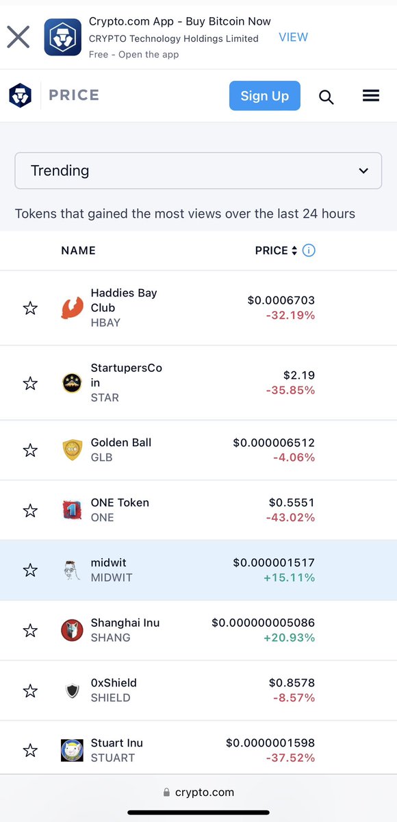 $HBAY trending #1 in <a href="/cryptocom/">Crypto.com</a>! Eat the Dip!

Grab your bag now on Pancakeswap: pancakeswap.finance/swap?outputCur…

🦞Audit &amp; KYC by Solidproof
🦞Low 5% Buy/Sell on <a href="/PancakeSwap/">PancakeSwap</a> 
🦞2% Reflections, just #HODL
🦞CMC Listed
🦞Web3 &amp; Web2 Utility
🦞Liquidity locked for 700 days