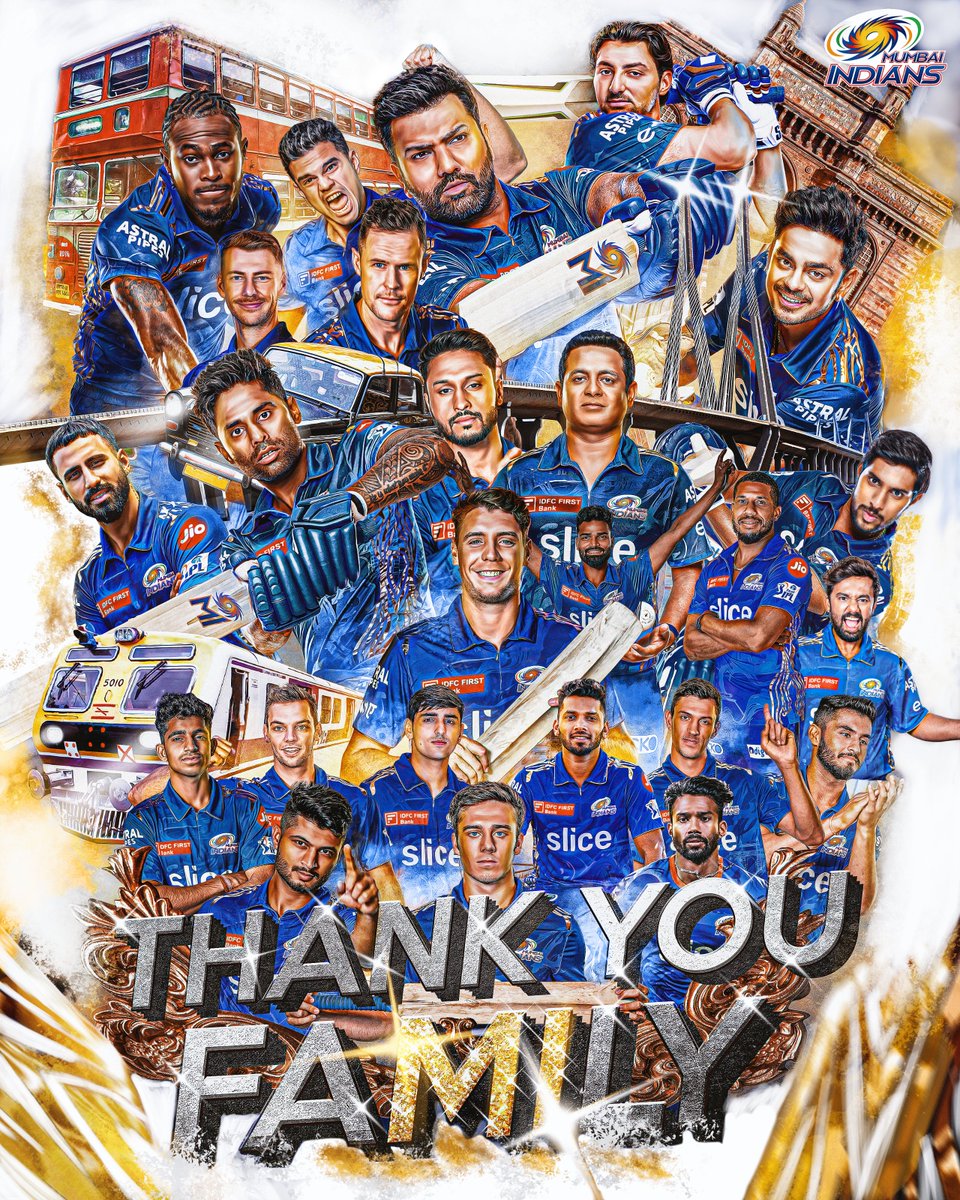 We fought for you, we played for you. Fell short, but full of gratitude for you, Paltan. 💙

#OneFamily #MumbaiIndians #TATAIPL #IPL2023