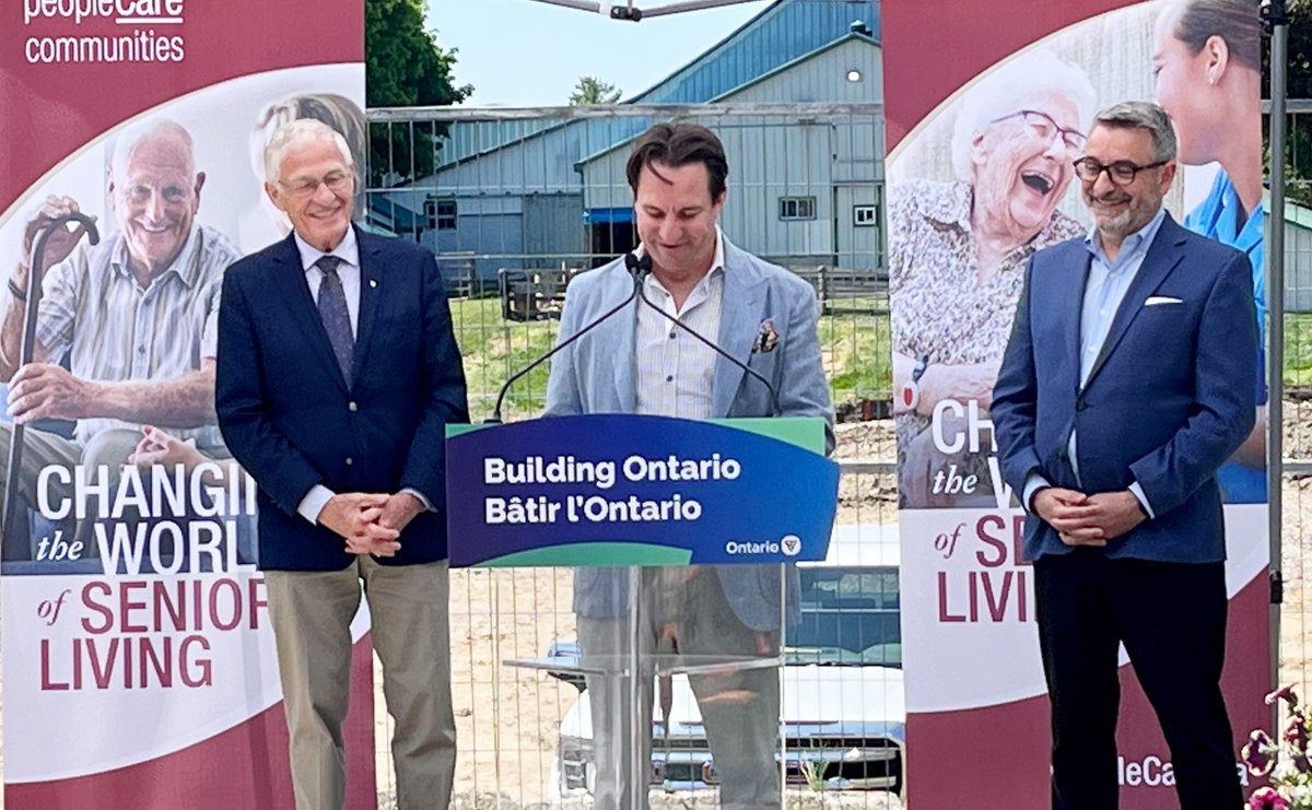 Honoured to have Minister of LTC Paul Calandra in the riding to mark the start of construction at peopleCare Tavistock. This is part of our government’s $6.4 billion commitment to build more than 30,000 new beds by 2028 and 28,000 upgraded ltc beds. news.ontario.ca/en/release/100…