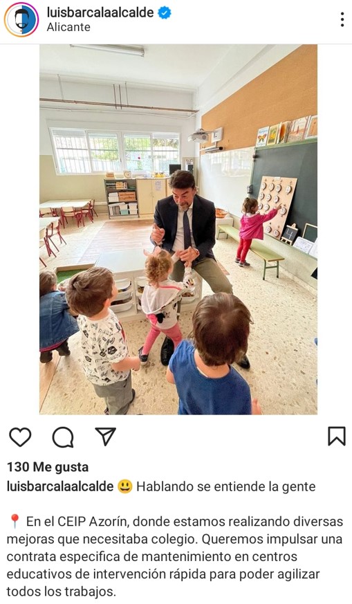 La Comunidad Educativa de #Alicante está HARTA de tus MENTIRAS y FALSAS PROMESAS
Ahora la UTILIZAS para tu CAMPAÑA <a href="/PopularAlicante/">PPAlicanteCiudad</a>  
<a href="/BarcalaSierra/">Luis Barcala Sierra</a> respetanos🤬