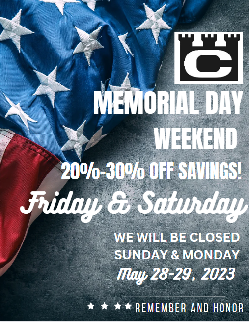 Memorial Day Weekend Savings! #castleuniformsnc #castleuniforms #fayettevillenc #fayetteville #memorialdaysavings #memorialdayweekend #fridayandsaturday  srtl.co/RBj8