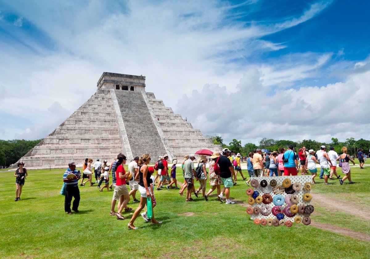 YeagerDonutWall's tweet photo. ¡Hola from Chichen Itza, Mexico! 🇲🇽 Don’t forget to enjoy a donut by the Assembly Chamber this morning. #NVLeg #TGIF https://t.co/tdsgUfhhjF