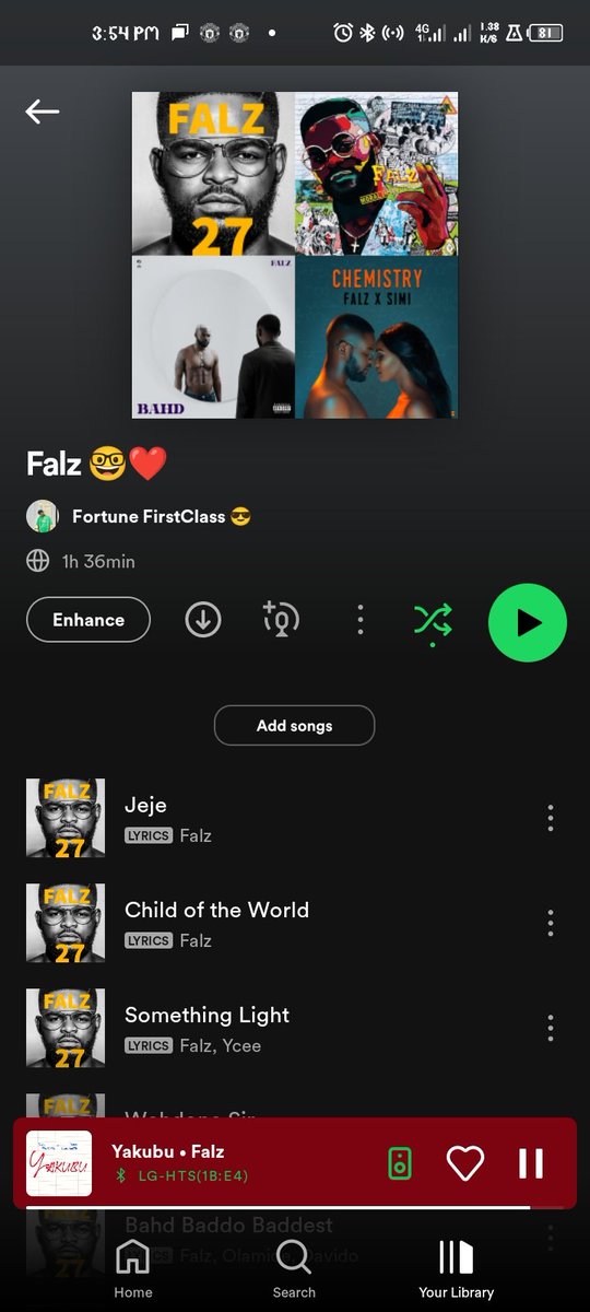 I'm in my Falz mood today