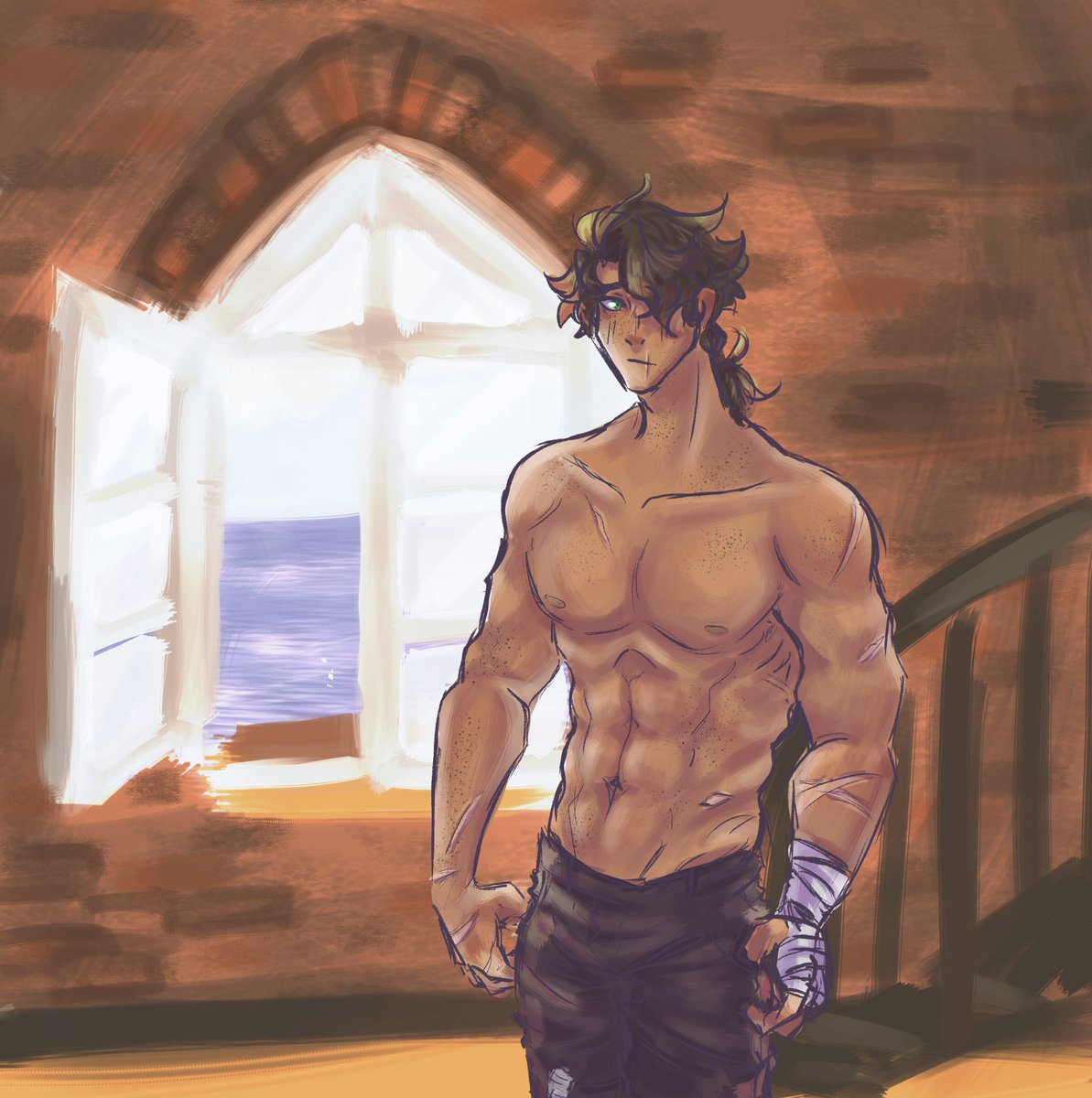 Lore_owo's tweet photo. @Frozen_Sunlite Mars,,, just him, his obsession for old world things and a lighthouse<3 https://t.co/K2DAy831Zz