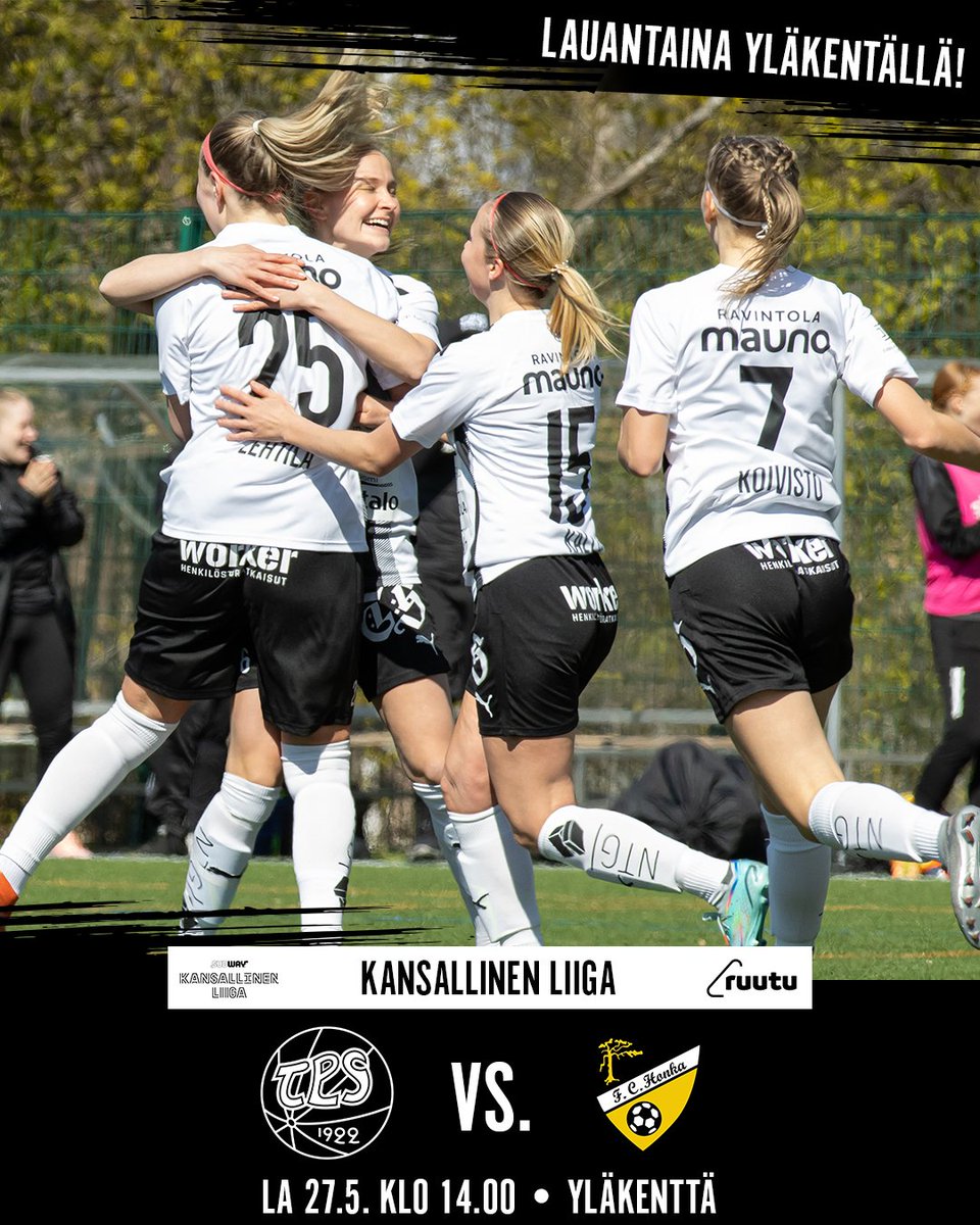 Kansallisen Liiga jatkuu huomenna kotipelillä, kun TPS saa vieraakseen FC Hongan.

⚽️ TPS – FC Honka
🏟 Urheilupuiston Yläkenttä
⏰ La 27.5. klo 14.00

➡️ Otteluinfo: fc.tps.fi/fi/uutiset/nai…

📸 @j_hirvensalo
#FCTPS #KansallinenLiiga #Turku #TKOMV