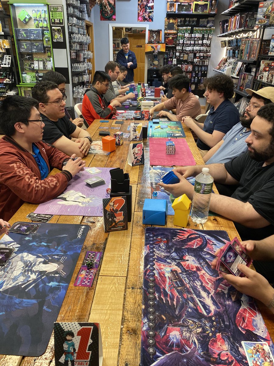 SagaConcepts's tweet photo. our Thursday night #Digimon events have suddenly become one of your most popular an I have no idea why. also RIP EX02 Impmon he did nothing wrong #lgs #digimontcg #bandai #FreeMyBoyImpmon https://t.co/w4wYGd4WVM
