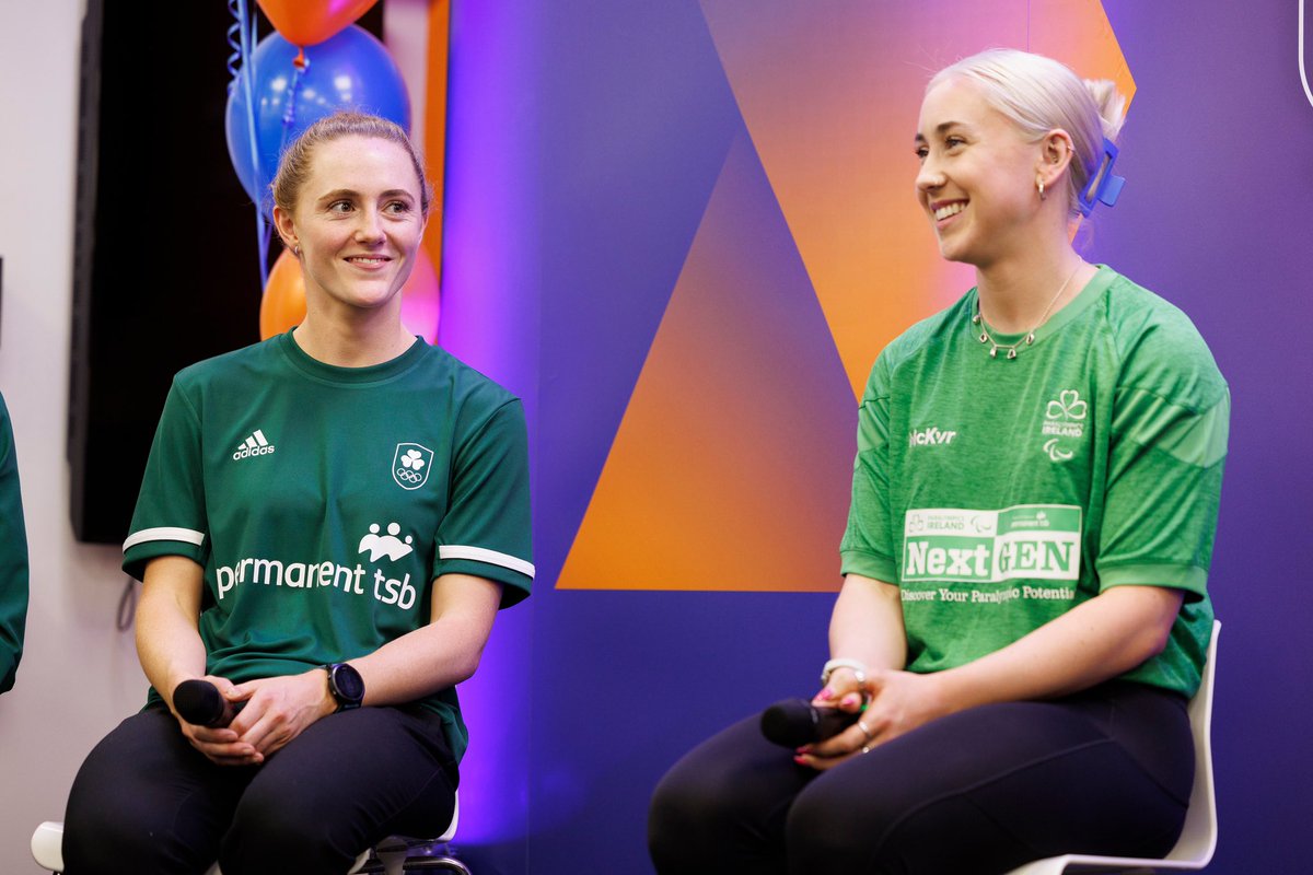 ParalympicsIRE's tweet photo. ๐ธ Paralympians Orla Comerford and Martin Gordon speaking at the official launch of the @permanenttsb Eyre Square Branch in Galway City earlier this week.
Huge thank you to permanent tsb for inviting Orla and Martin to share their stories!
#permanenttsb | #TheNextLevel https://t.co/uiooJ1mglu
