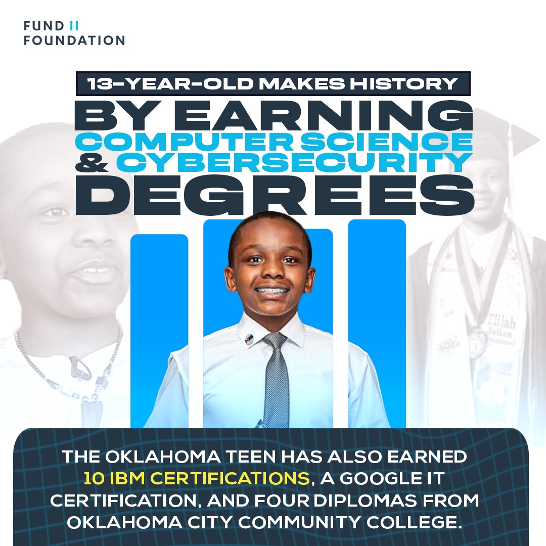We congratulate you, Elijah, on this momentum accomplishment! This is a massive win for the Black STEM community, and we hope it inspires generations to come. We must share our stories to plant seeds and create narratives encouraging our community.