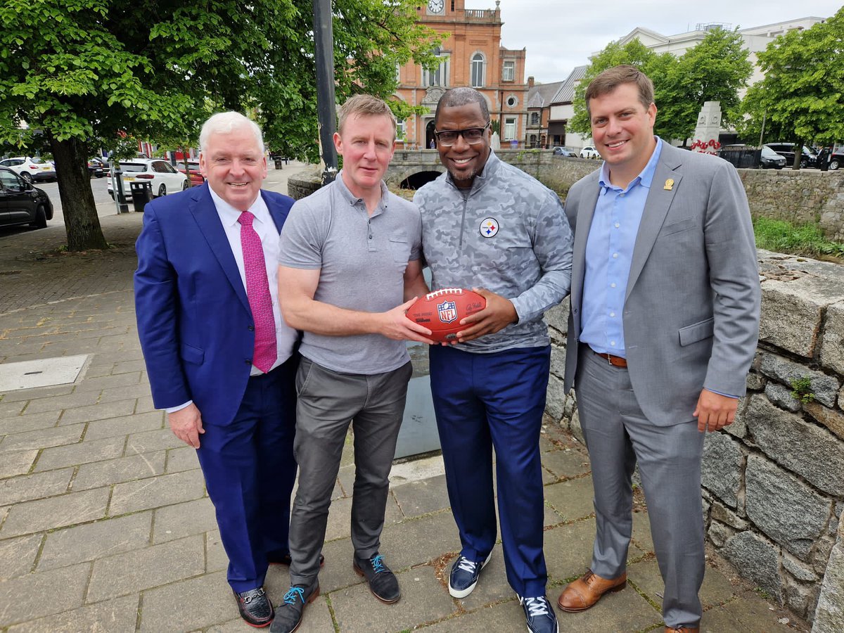 Justin McNulty (@JustinMcNu1ty) on Twitter photo 2023-05-26 14:58:34 🏈 What a privilege it was to meet Dan Rooney & Kordell Stewart @KSlash10 from the Pittsburgh Steelers in Newry today. Hopefully we will see a @steelers NFL game in @CrokePark in years to come! 🏈 What a privilege it was to meet Dan Rooney & Kordell Stewart @KSlash10 from the Pittsburgh Steelers in Newry today. Hopefully we will see a @steelers NFL game in @CrokePark in years to come!