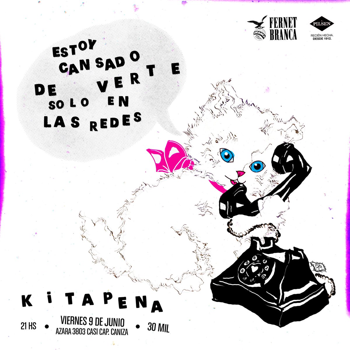 ¿Qué hacés este viernes 9 de junio? 🤔 

🫶🏼 Te invitamos a una fecha organizada 100% por la banda 🔥🔥 Vamos a tocar canciones de todos los discos 👀

🎵☀️El clima va a estar perfecto: ni muy frío ni muy caliente 😅 ¡Basta de redes, vení a vernos!