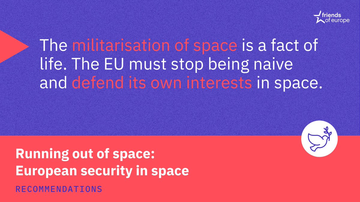 FriendsofEurope's tweet photo. 👩‍🚀 How can Europe go about #MakingSpaceMatter?

🌌 How concerned should we be about the militarisation of the Cosmos?

✍️ Our Senior Fellow Paul Taylor lays out his recommendations about the #SpaceRace.
↪️ https://t.co/efxVoSg1Wk https://t.co/ZYd3VGq0PG