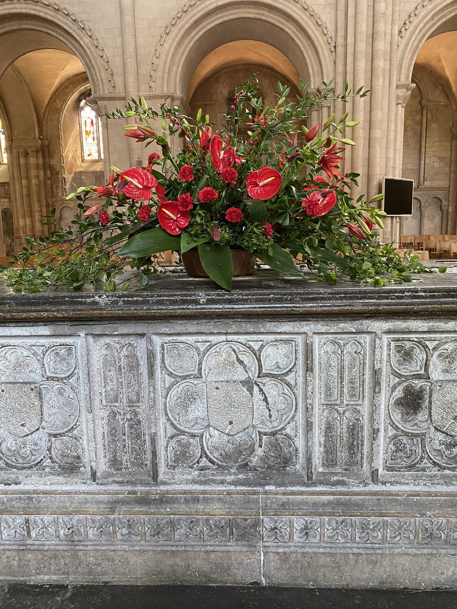 Pentecost ready by  <a href="/Nrw_Cathedral/">Norwich Cathedral</a> Flower Guild.
