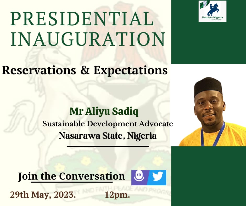 digitalmamabola's tweet image. Join @aliyusadiq_gky as he air out his views and setting the agenda for the next administration on achieving sustainable development for Nigeria. 

Theme: "Reservations and Expectations" 

Click to register 

… 

 #WhatHasChanged
#Vote4Climate
