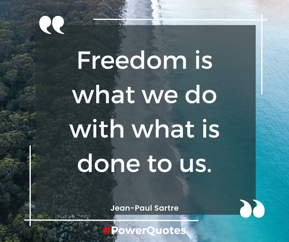 “Freedom is what we do with what is done to us” – Jean-Paul Sartre 
#FreedomFriday
#SurvivorLife 
#PostTraumaticGrowth 
#Growth