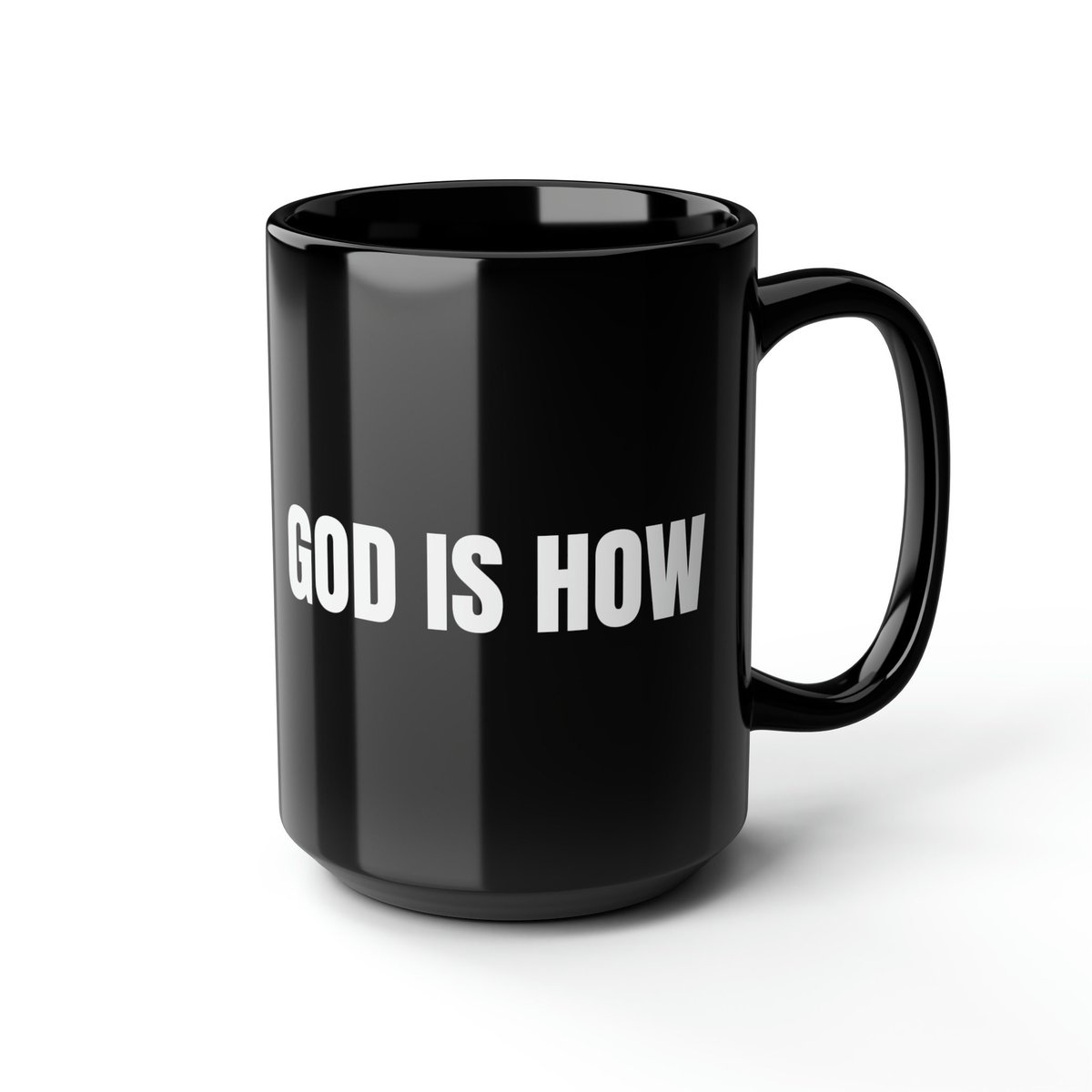 Excited to share the latest addition to my #etsy shop: The 'God Is How' Coffee Mug: Empowering Faith in Action! etsy.me/43pTzKK #black #white #ceramic #religious #yes #godishow #coffeemug #spiritualjourney #divineguidance