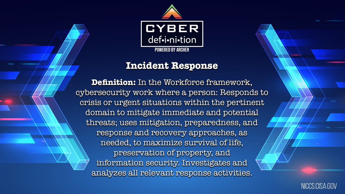 Cyber Definition: Incident Response
#archerawareness #criticalinfrastructure #cybersecurity #incidentresponse