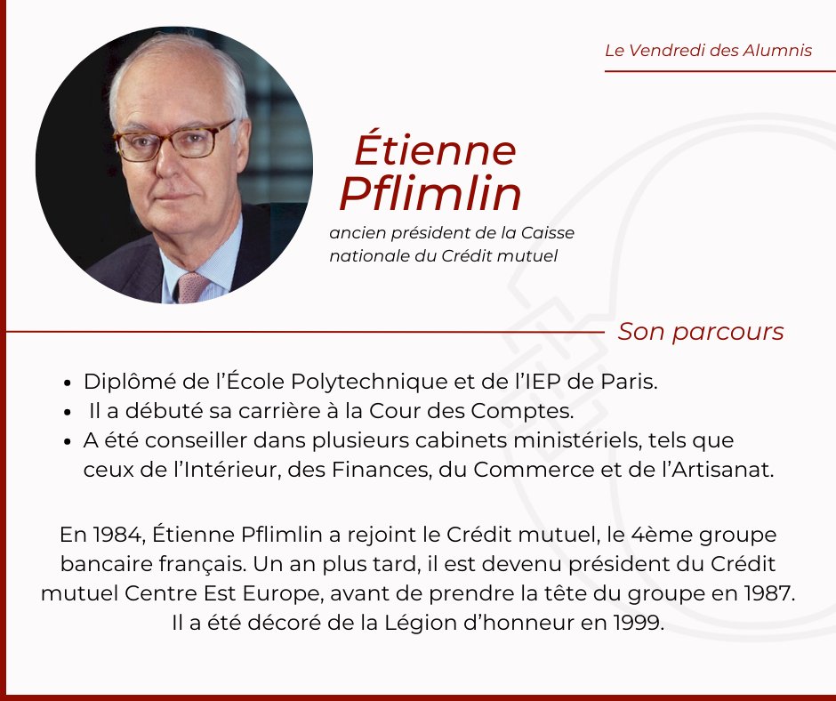 [LE VENDREDI DES ALUMNIS]

Tous les vendredis, la Conférence Olivaint vous présente l’un de ses alumnis, dont le parcours a marqué la vie publique française.

Découvrez Etienne Pflimlin : banquier, et ancien membre de la Conférence Olivaint 👇
