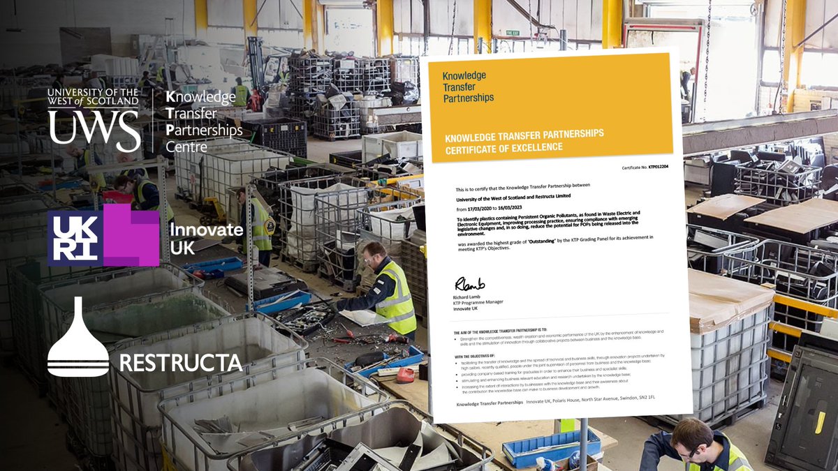 UWSKTP's tweet photo. Congratulations to @Restructa_LTD, Cecilia Chaine our KTP Associate and the @UniWestScotland academic team who today received the highest grade of Outstanding for their #KTP project - well done! #thinkUWSthinkKTP https://t.co/ejpwExVI2C