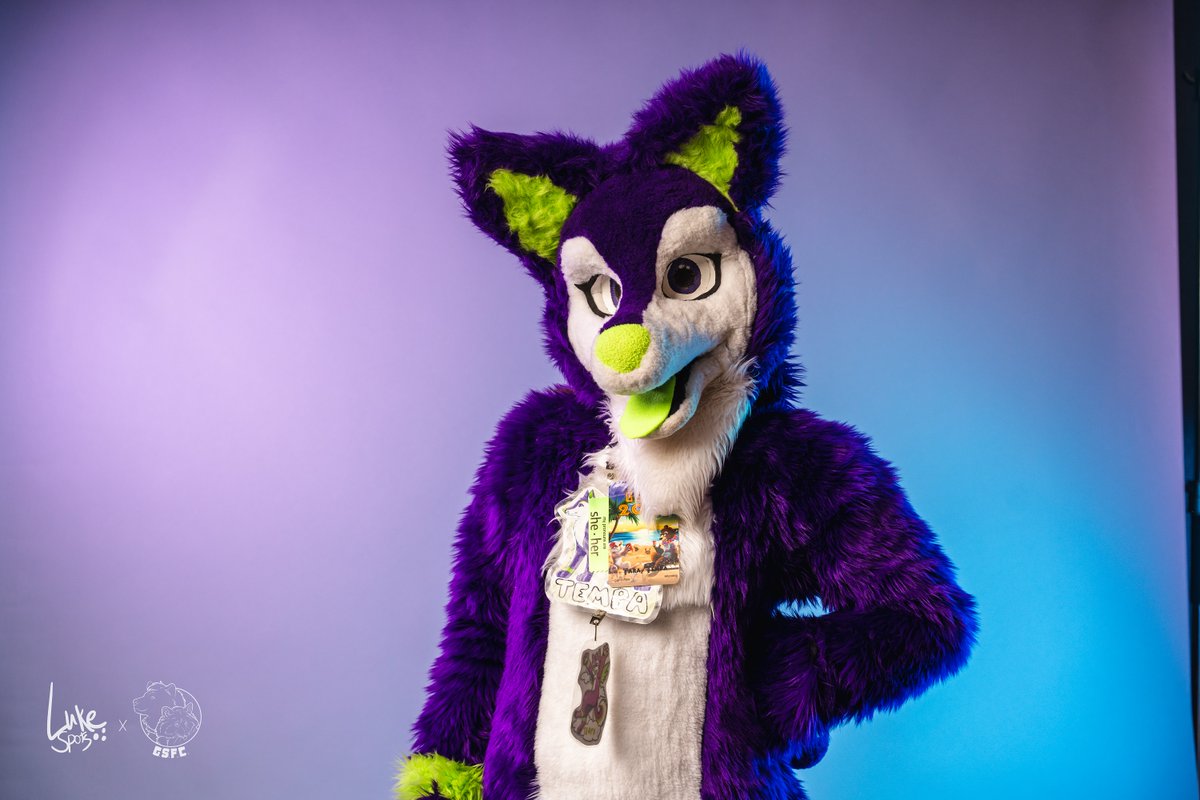 GSFurCon's tweet photo. Oh my gosh,  the purple of this suit.  She is just so pretty!!   Happy Fursuit Friday Everybody.  #fursuitfriday #GSFC2023 #photobooth

📷:Luke Spots
🐦@luke_spots
Insta @luke_spots
🔗 https://t.co/lZskeeSVZs https://t.co/fRRqY6zKKT