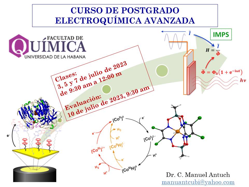 #Curso de #Maestría en <a href="/quimica_uh/">FacultadQuimicaUH</a>.

Bienvenidos también los colegas de <a href="/IMRE_UH/">IMRE</a>, <a href="/quimicacujae/">Facultad de Ingeniería Química</a>, <a href="/FbioUhCuba/">Facultad de Biología Universidad de La Habana</a>; <a href="/InSTEC_UH/">InSTEC</a>, <a href="/citmacuba/">Ministerio de Ciencia, Tecnología y Medio Ambiente</a>.

...y quien desee pasar un buen rato hablando de #investigación, #innovación, #materiales y #electroquímica... sin machacar. 😉

¡Nos vemos!