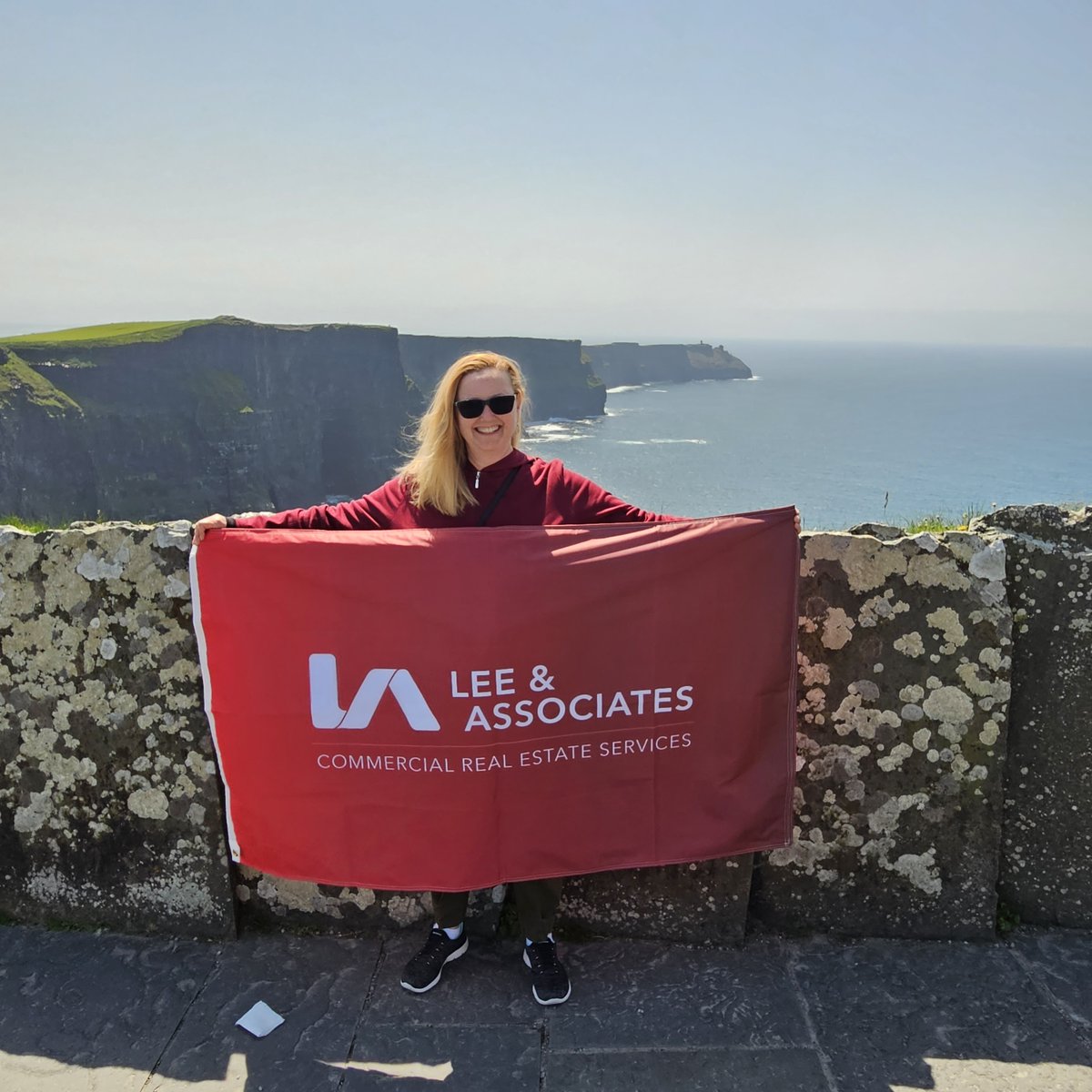 LeeAssociatesPA's tweet image. This past week our Client Services Coordinator, Alison, visited the Cliffs of Moher on the western coast of Ireland and stopped to snap a photo with the team flag! 
Go dté tú slán!
#LeeAssociates #LeePA #Ireland #cliffsofMoher