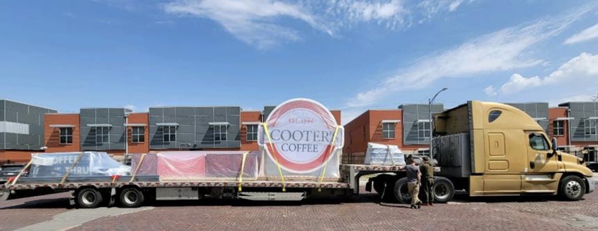 Honored to be part of this Omaha business trifecta that values strong, local relationships. This beautiful new Omaha Neon Sign Company sign was recently loaded for delivery to a brand new Scooter's Coffee location in Green Bay, WI. #omaha #scooterscoffee #omahaneonsign #localbiz