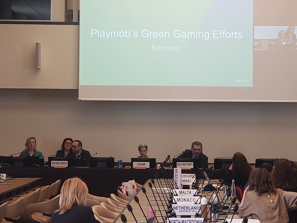Thank you to @UNECE for giving us the stage to talk about our new exciting project @GREATProjectGG with @PaulHollins from @BoltonUni and Professor Daniel Burgos from UNIR! #games x #ClimateAction x #policy