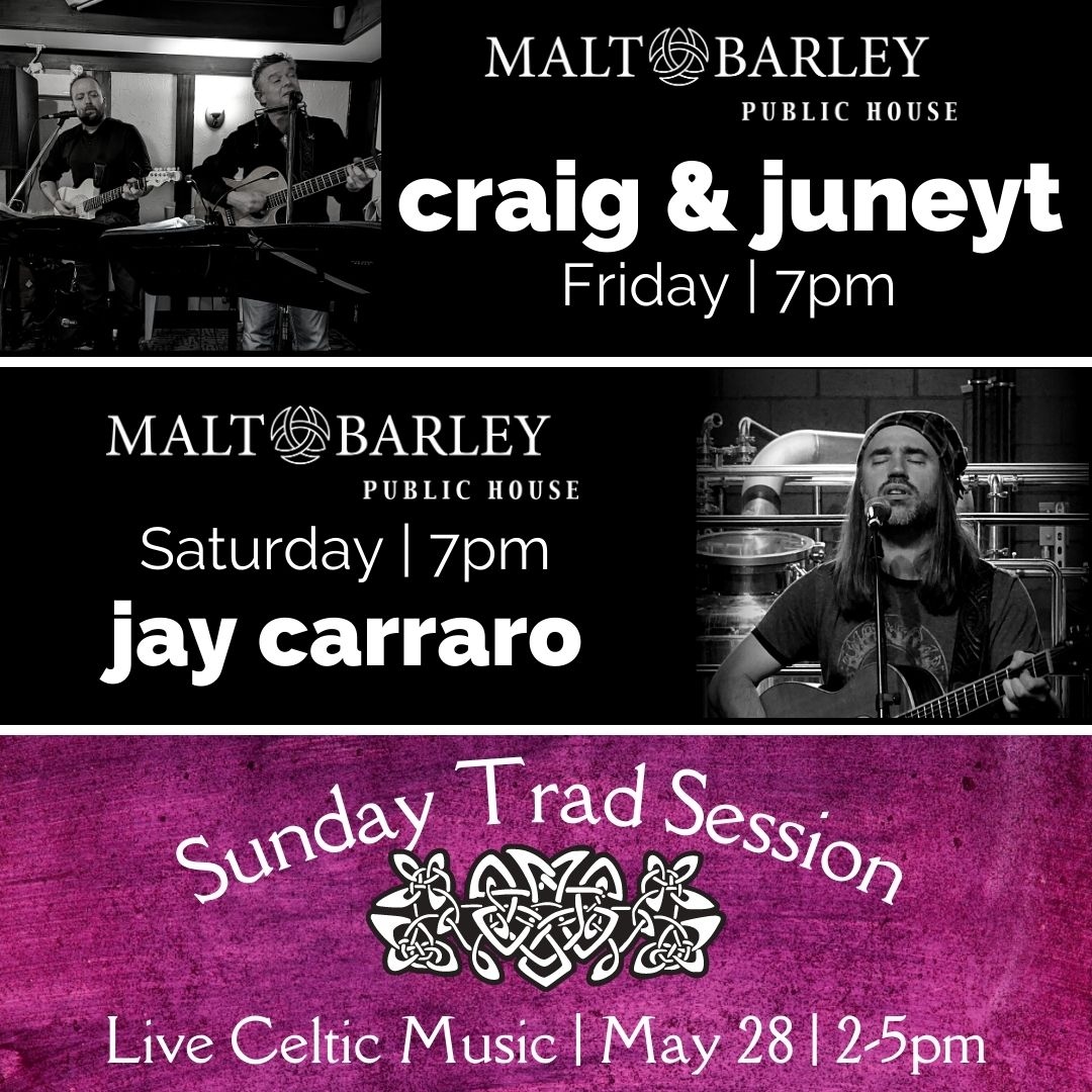 Malt_Barley's tweet image. This weekend's entertainment lineup is 🔥
Tonight, Craig &amp;amp; Juneyt.
Saturday, Jay Carraro sings to us one-on-one.
Sunday Celtic Trad Session 2-5pm. 
#livemusickw #kwlive #kwawesome #whatson #explorewr #whattodokw #whattodowr #eatlocal #supportlocal #drinklocal #localmusic