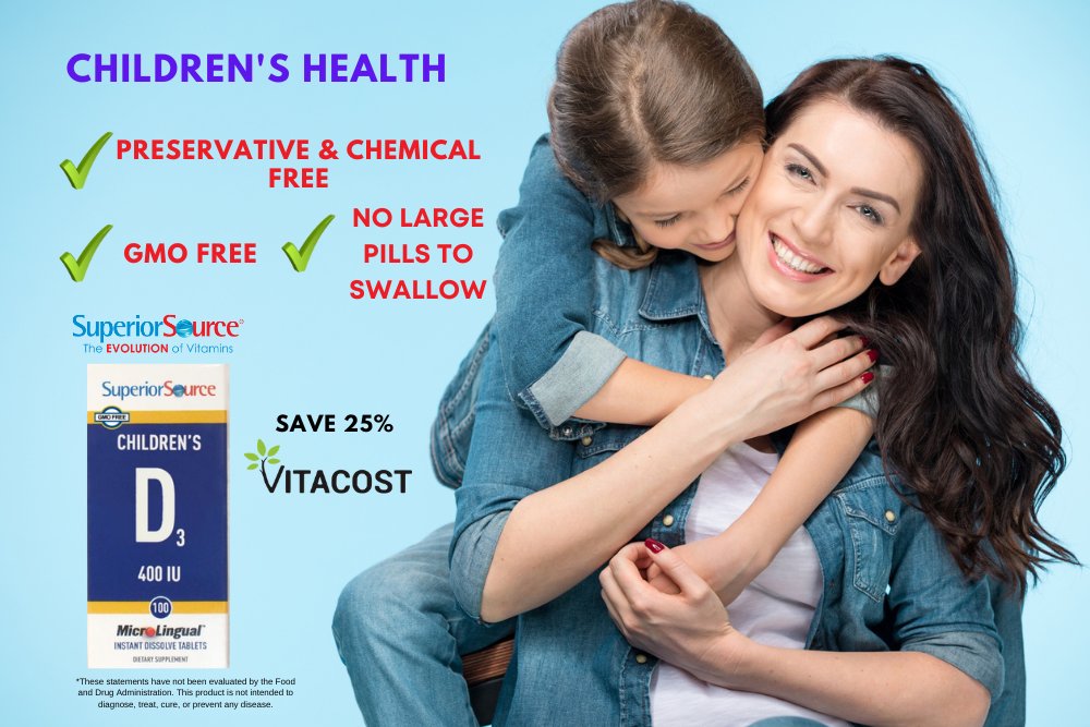 Vitamin D works in conjunction with calcium to promote the development and maintenance of strong bones and teeth. Save 25% when shopping online at @vitacost #Healthy #NonGMO #SugarFree #Clean #Vitamins #MicroLingual #Kids vitacost.com/superior-sourc…