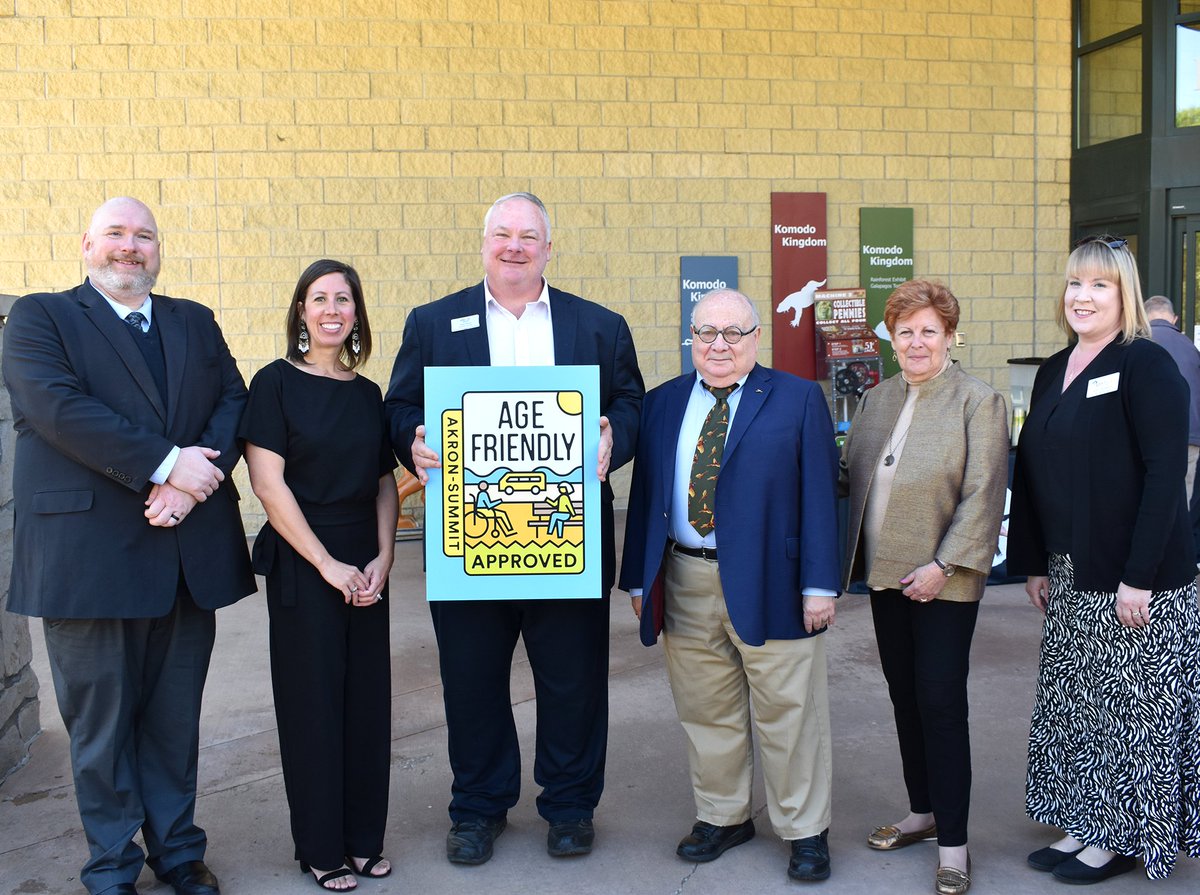 AkronZoo's tweet photo. Today the Akron Zoo became the first zoo in Ohio &amp; first organization in Summit County to receive the Age-Friendly Seal of Approval from @bbb_Akron. We have met certain criteria, which ensures accessibility &amp; quality service for older adults. Details at https://t.co/KK5wS2sFMY. https://t.co/1IR4VSXcC9